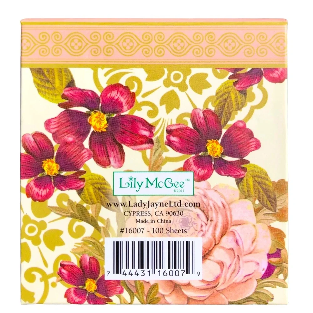 Lily McGee Vintage Florals Embellished Hardcover Purse Notepad (16007), Mauve